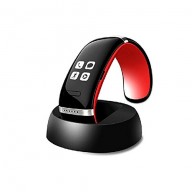 L12S Bluetooth Bracelet Wrist Smart Watch Design for IOS iPhone Samsung and Android Smart Phone + Geekbuying NFC Tags Sticker (Red)