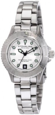 Stuhrling Original Women’s 1162.12112 Nautical Regatta Sailor Swiss Made Quartz Divers Date Stainless Steel Watch