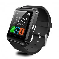 CIYOYO® U8S Waterproof Smart Watch Phone Mate With Sync/Bluetooth 3.0/Anti-lost Alarm for Apple iphone 4/4S/5/5C/5S Android Samsung S2/S3/S4/Note 2/Note 3 HTC Sony Blackberry With Free CIYOYO Earphone Color Black