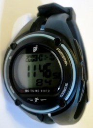 GSI Super Quality Watch and Heart Rate Monitor with Personal zones – For Exercise, Sports, Running, Jogging and All Outdoor Activities (Black & Light Blue)