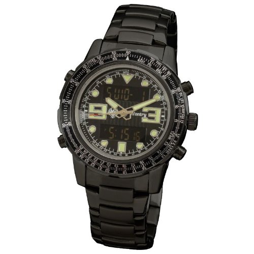 Night Vision INFANTRY Aviator Men’s Military Army LCD Chronograph Sport Quartz Luxury Wrist Watch Black Stainless Steel #IN-021-BLK-BS