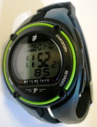 GSI Super Quality Watch and Heart Rate Monitor with Personal zones – For Exercise, Sports, Running, Jogging and All Outdoor Activities (Black & Green)