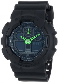 G-Shock GA-100 Neon Highlights Trending Series Men’s Luxury Watch – Black/Green / One Size