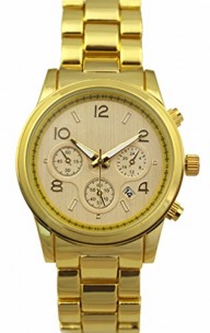 Men’s Luxury Gold Tone Business Watch Quality Quartz Movement