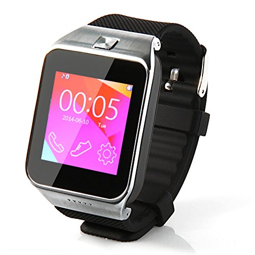 Soyan GSM Quadband Watch Phone Bluetooth Smart Watch M6 WristWatch with Earphone for Android IOS iphone(Silver)