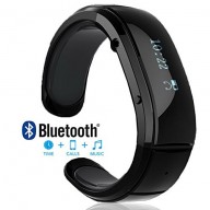 [Prime] Black Bluetooth Smart Wrist Watch Phone Bracelet for IOS Android Samsung iPhone HTC LG