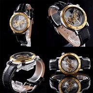 Tourbillon Hollow Out Pattern Fashional Automatic Luxury Unisex Mechanical Watch