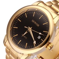 YESURPRISE Men’s Luxury Fashion Automatic Mechanical Calendar Wrist Watch Gold Steel Band 1299-2