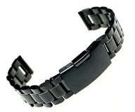 Luxury 22mm Stainless Steel Watch Band Solid Links Color Black +Tool+spring bars