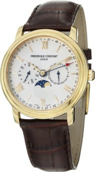 Frederique Constant Men’s FC270SW4P5 Business Time Analog Display Swiss Quartz Brown Watch