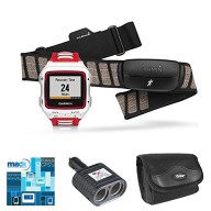 Garmin Forerunner 920XT Multisport GPS Watch w/ Heart Rate Monitor – White/Red Bundle