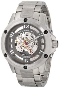 Stuhrling Original Men’s 795.01 Zeppelin Engine Elite Automatic Skeleton Stainless Steel Watch