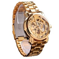 DDLBiz New Luxury Automatic Mechanical Watches Skeleton Gold Men’s Wrist Watch