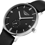 Gosasa Luxury Brand Black Dial Leather Strap Mens Casual Quartz Watch