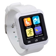 5IVE U80 Bluetooth 4.0 Smart Wrist Wrap Watch Phone for Smartphones IOS Android Apple iphone 5/5C/5S/6/6 Puls Android Samsung S3/S4/S5 Note 2/Note 3 Note 4 HTC Sony (White)