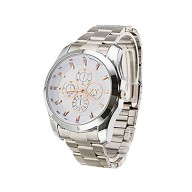 Luxury Style Men’s Dress Watch Silver Alloy White Dial
