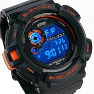 Sport Watches 30m Waterproof Multifunction Climbing Dive LCD Digital Watches Men’s Wristwatch Orange