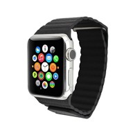 HappyCell® Luxury Leather Loop Band For Apple Watch,Original Genuine LeatherLoop Leather Bands For Apple Watch iwatch all Version SPORT EDITION ClASSIC Released on 2015,Unibody Design Plug& Play,with free Gift of Phone Tablet Stand (Leather Loop Black-42mm)