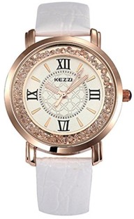Kezzi Womens Ladies Wrist Watch K747 Quartz Dress Leather Fashion Casual Gifts Watches Luxury White