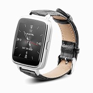 Smart Watch, KUNGIX Bluetooth V4.0 Intelligent Mate Wrist Smart Watch with Leather Strap, Pedometer, Heart Rate Monitor, Camera, Phone for IOS and Android (Silver)