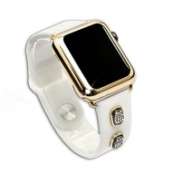 GL-Intel Luxury watch band replacement for Apple Watch (42mm Golden White)