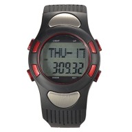Strapless Heart Rate Monitor with Pedometer Pluse Sport Watch for Men Women Red