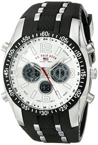 U.S. Polo Assn. Sport Men’s US9061 Watch with Black Rubber Strap Watch