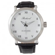 Personalized mens watch for Birthday or retirement