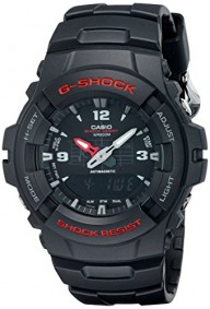 Casio Men’s G100-1BV “G-Shock” Watch in Black Resin