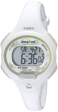 Timex Women’s T5K606 “Ironman Traditional” Sport Watch with White Resin Strap