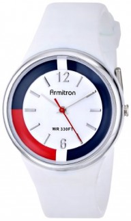 Armitron Unisex 25/6417WHT White Resin Strap Analog Sport Watch