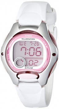 Casio Women’s LW200-7AV Digital Watch with White Resin Strap