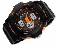 BOS Water Resistant Digital Analog Chronograph Sports Watch – Orange