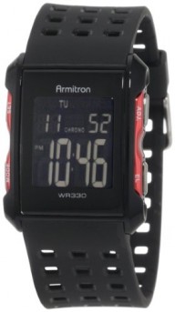 Armitron Sport Men’s 408177RED Chronograph Black and Red Digital Watch
