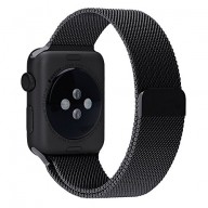 Apple Watch Band, EH HE 42 mm Black Milanese Stainless Steel Bracelet Strap for IWahtch Apple Watch & Sport & Edition