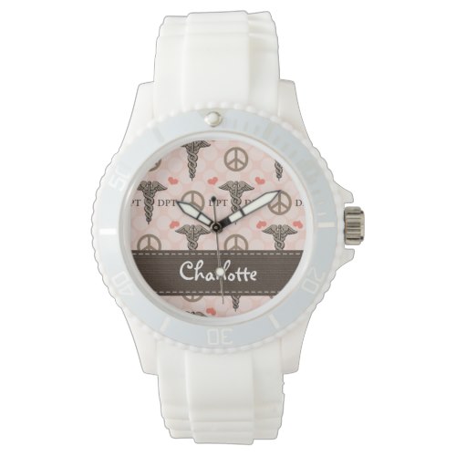 Personalized Peace Love Doctor of Physical Therapy Watch