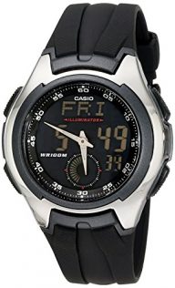 Casio Men’s AQ160W-1BV “Ana-Digi” Stainless Steel Watch with Black Band
