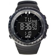 OTS Men’s Outdoor Military Sport Watches With Electronic Led Display Chronograph Wristwatch Black