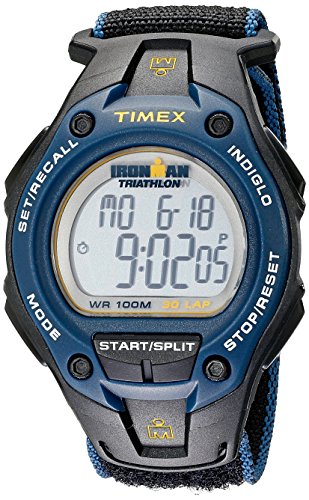 Timex Men’s T5K413 Ironman Traditional Watch with Black and Blue Nylon Band