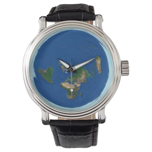 Azimuthal Equidistant World Map Flat Earth Watch