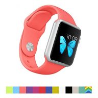Apple Watch Band – WantsMall Soft Silicone Sport Style Replacement iWatch Strap for 38mm Apple Watch Models (Coral)