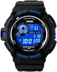 Aposon S-Shock Military LED Digital Quartz Watch Water Resistant Sport Watches Multifunctional – Blue