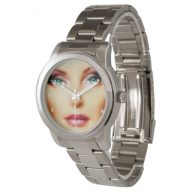 Insert Your Own Image Unisex DIY Silver Bracelet Wrist Watches