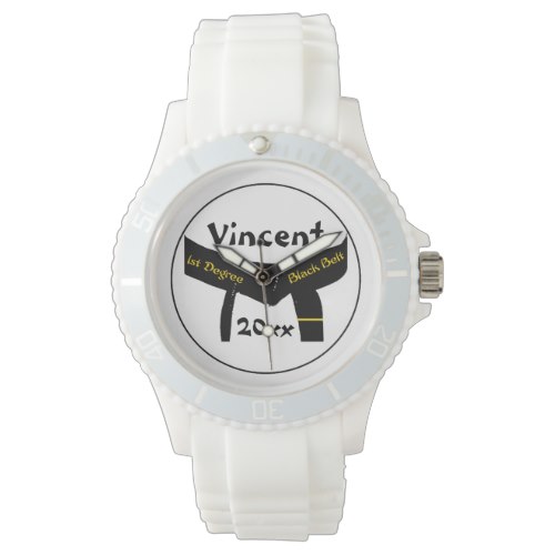 Personalized Martial Arts 1st Degree Black Belt Wristwatches