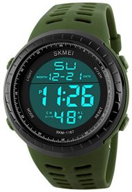 Fanmis Military Sports Analog Digital Quartz Waterproof Luminous Black Watch Green