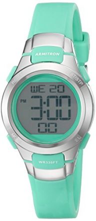 Armitron Sport Women’s 45/7012TEL Digital Chronograph Teal Resin Strap Watch