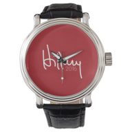 Hillary Clinton 2016 – red and white Wrist Watches