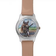 Brown Horse with Halter Wrist Watches