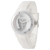 Buddha white wrist watch