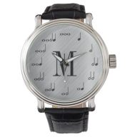 Personalzied Monogram Music Note Wrist Watch